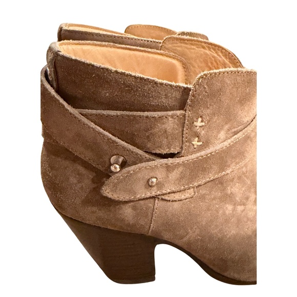 RAG & BONE Ankle Booties Women's Harrow Cap Suede Leather Taupe 38.5 US 7.5 - Picture 4 of 9